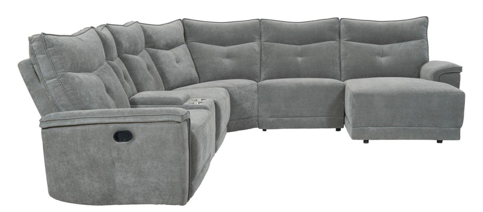 Tesoro Corner Seat in Dark Gray 9509DG-CR - Dinettes Plus Furniture