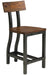 Holverson Counter Height Chair in Rustic Brown (Set of 2) - Dinettes Plus Furniture
