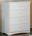 Galen 4 Drawer Chest in White B2053W-9 - Dinettes Plus Furniture