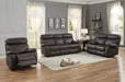 Pendu Double Reclining Loveseat in Brown 8326BRW-2 - Dinettes Plus Furniture