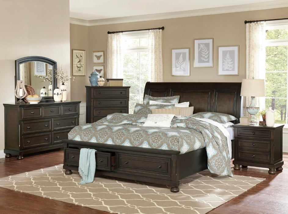 Begonia Queen Platform Bed in Gray 1718GY-1* - Dinettes Plus Furniture