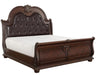 Cavalier Queen Sleigh Bed in Dark Cherry 1757-1* - Dinettes Plus Furniture
