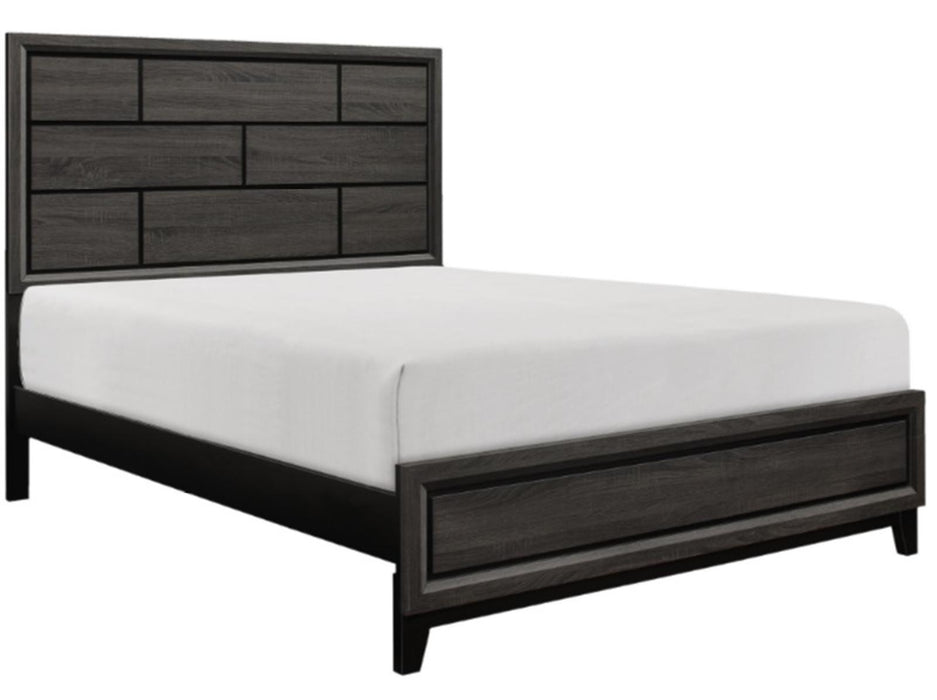 Davi Queen Panel Bed in Gray 1645-1* - Dinettes Plus Furniture