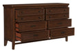 Frazier Dresser in Dark Cherry 1649-5 - Dinettes Plus Furniture