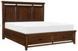 Frazier Queen Upholstered Storage Platform Bed in Dark Cherry 1649-1* - Dinettes Plus Furniture