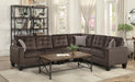 Lantana 2-Piece Reversible Sectional in Chocolate 9957CH*SC - Dinettes Plus Furniture