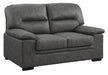 Michigan Loveseat in Dark Gray 9407DG-2 - Dinettes Plus Furniture