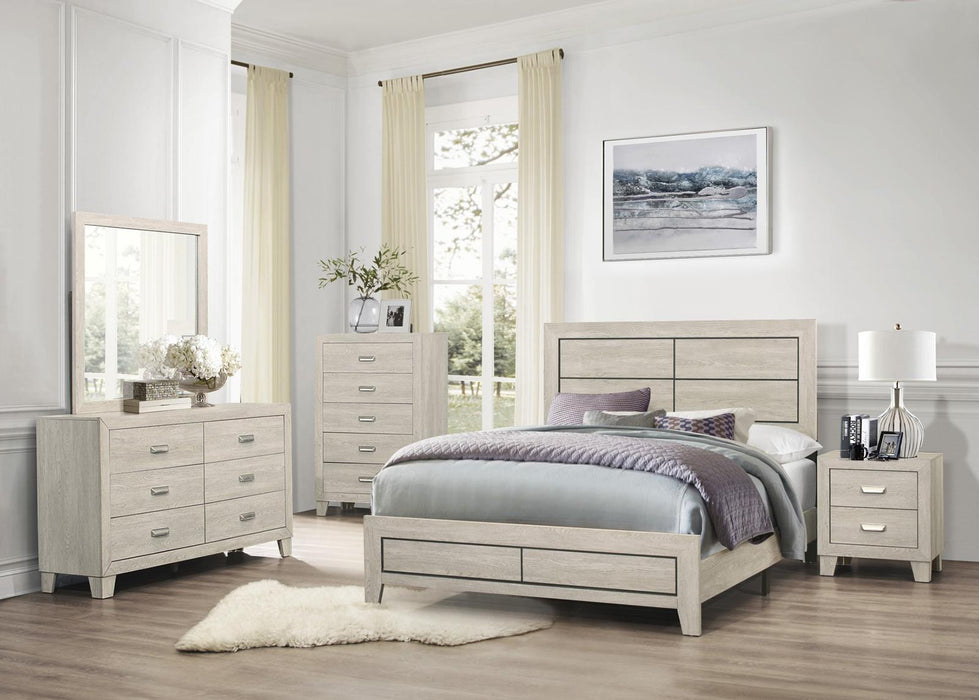 Quinby King Panel Bed in Light Brown 1525K-1EK - Dinettes Plus Furniture