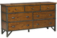 Holverson Dresser in Rustic Brown & Gunmetal 1715-5 - Dinettes Plus Furniture