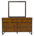 Holverson Dresser in Rustic Brown & Gunmetal 1715-5 - Dinettes Plus Furniture