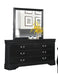 Mayville 6 Drawer Dresser in Black 2147BK-5 - Dinettes Plus Furniture