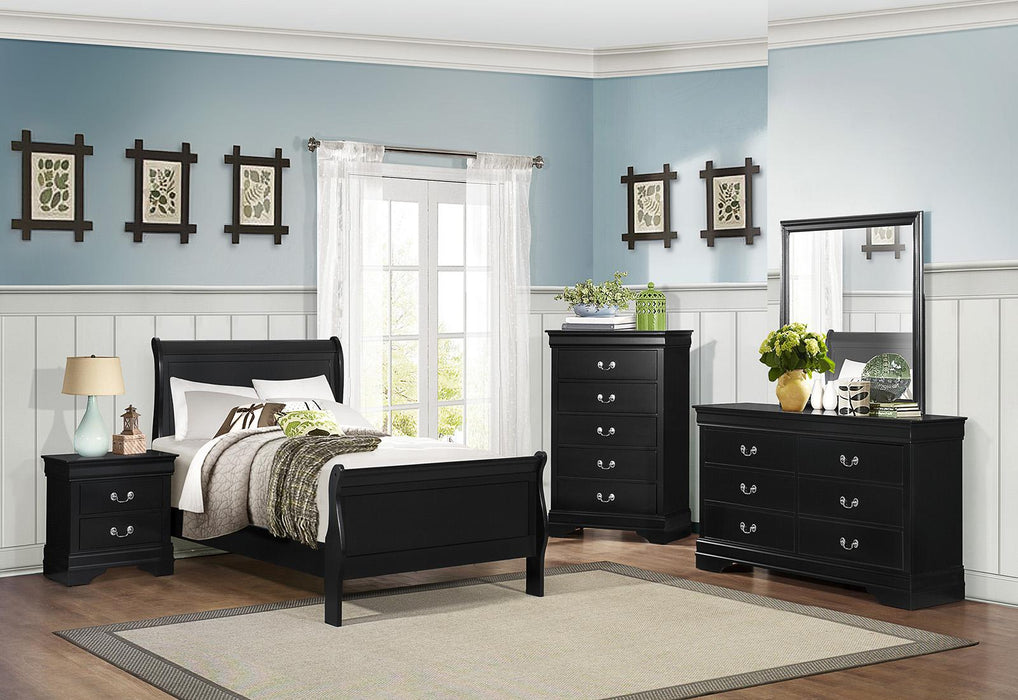 Mayville 6 Drawer Dresser in Black 2147BK-5 - Dinettes Plus Furniture