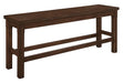 Schleiger Counter Height Bench in Dark Brown 5400-24BH - Dinettes Plus Furniture