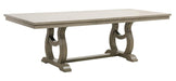 Vermillion Dining Table in Gray 5442-96* - Dinettes Plus Furniture