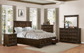Eunice Full Platform Bed with Footboard Storage in Espresso 1844FDC-1* - Dinettes Plus Furniture