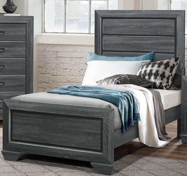 Beechnut Twin Bed in Gray 1904TGY-1 - Dinettes Plus Furniture