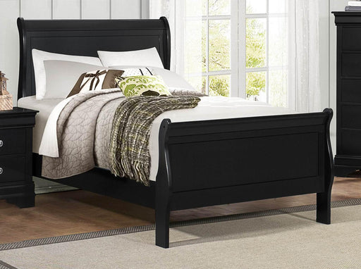 Mayville Twin Sleigh Bed in Black 2147TBK-1 - Dinettes Plus Furniture