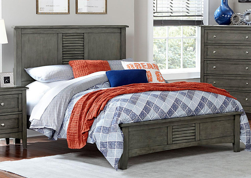 Garcia Twin Panel Bed in Gray 2046T-1 - Dinettes Plus Furniture