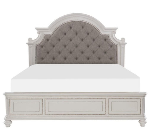 Homelegance Baylesford Queen Upholstered Panel Bed in Antique White 1624W-1* image