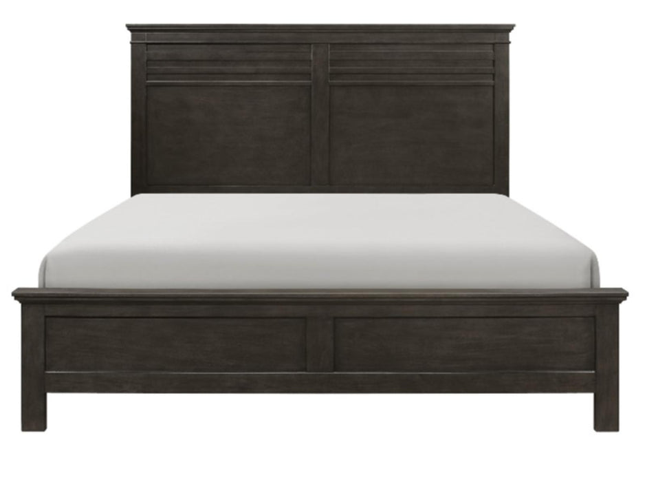 Blaire Farm King Panel Bed in Saddle Brown Wood 1675K-1EK* - Dinettes Plus Furniture