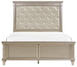 Celandine Queen Panel Bed in Pearl/Silver 1928-1* - Dinettes Plus Furniture