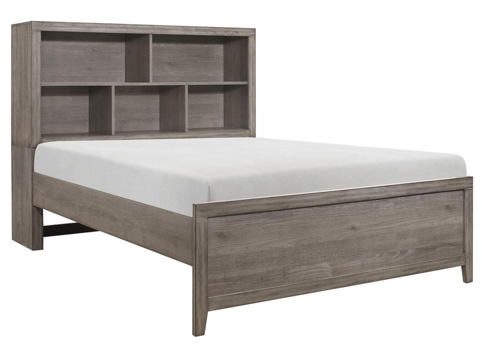 Woodrow Twin Platform Bed in Gray 2042NBT-1* - Dinettes Plus Furniture