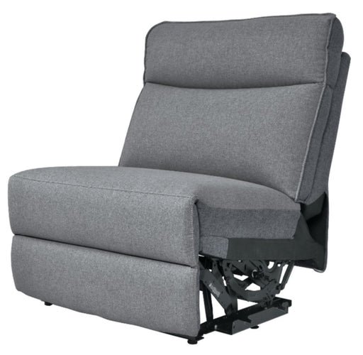 Maroni Power Armless Reclining Chair in Dark Gray/Light Gray 8259-ARPW - Dinettes Plus Furniture