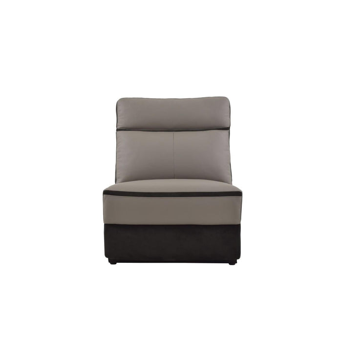 Laertes Power Armless Reclining Chair in Taupe Gray 8318-ARPW - Dinettes Plus Furniture