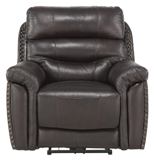 Homelegance Furniture Lance Power Reclining Chair with Power Headrest and USB Port in Brown 9527BRW-1PWH image