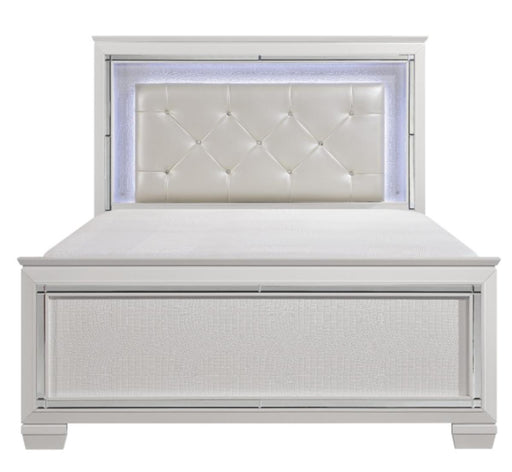 Allura Queen Panel Bed in White 1916W-1* - Dinettes Plus Furniture