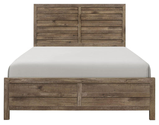 Mandan Queen Panel Bed in Weathered Pine 1910-1* - Dinettes Plus Furniture