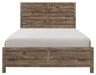 Mandan Queen Panel Bed in Weathered Pine 1910-1* - Dinettes Plus Furniture