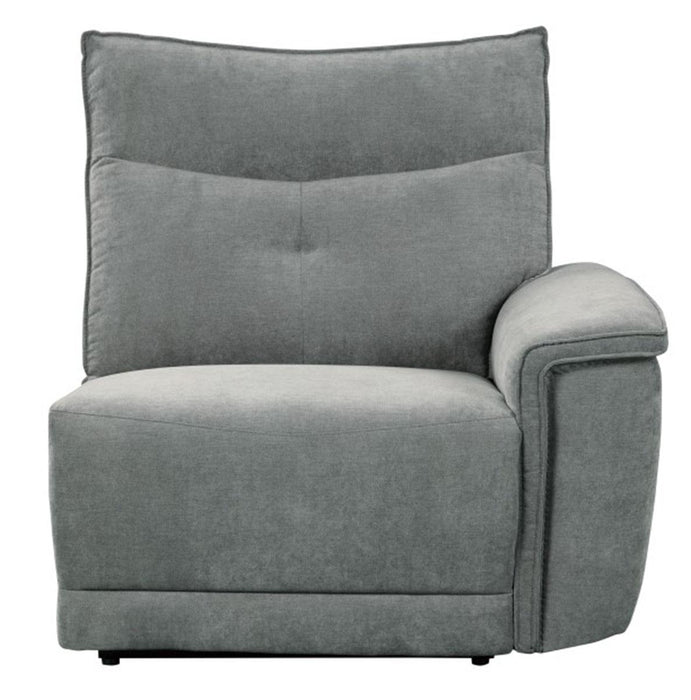 Tesoro Right Side Reclining Chair in Dark Gray 9509DG-RR - Dinettes Plus Furniture