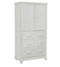 Cottage Armoire W/ 3 Drawers In Pure White image