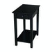 Destinations Narrow End Table In Solid Black image