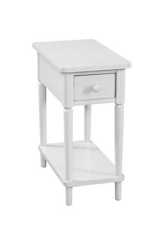 Destinations Narrow Side Table In Pure White image