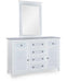 High Tide 6 Drawer / 2 Door Dresser In Chalk & White image