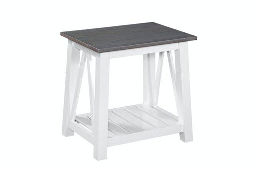 Home Accents Surrey End Table In Gray & White image