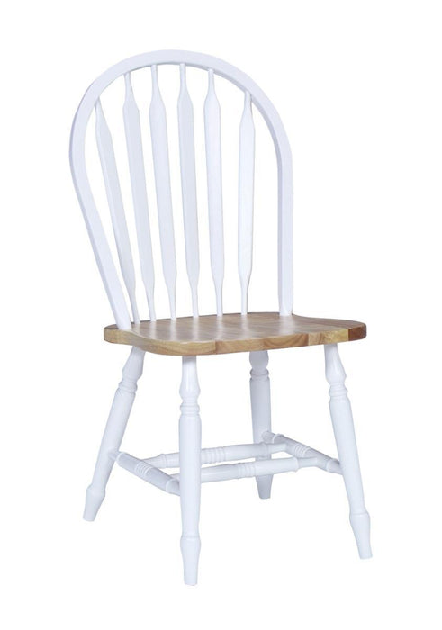 John Thomas Furniture Dining Essentials Arrowback Side Chair (Set of 2) in White/Natural C01-113 image