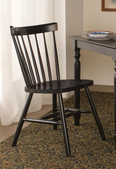 John Thomas Furniture Dining Essentials Copenhagen Side Chair (Set of 2) in Black