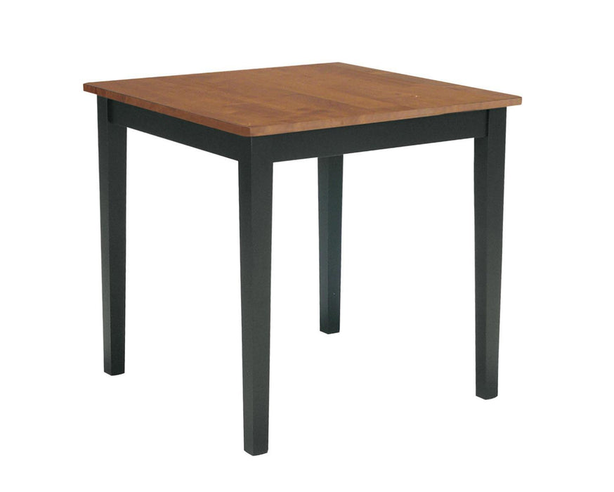 John Thomas Furniture Dining Essentials Square Pub Table in Black/Cherry-36S image