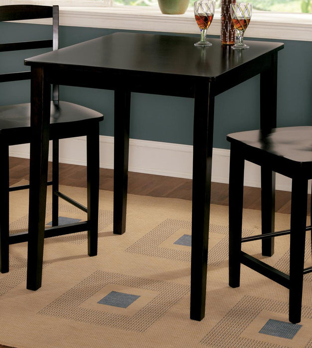 John Thomas Furniture Dining Essentials Square Pub Table in Black-36S