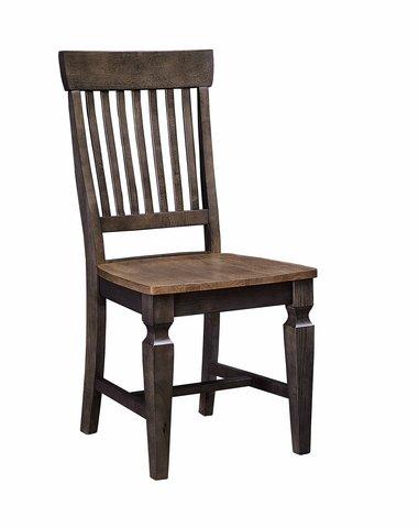 Vista Slatback Chair (Built) In Hickory & Coal image