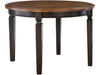 Vista Solid Round Table In Hickory & Coal image