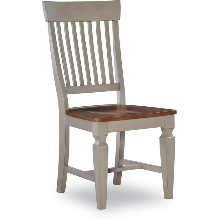 Vista Slatback Chair (Rta) In Hickory & Stone image