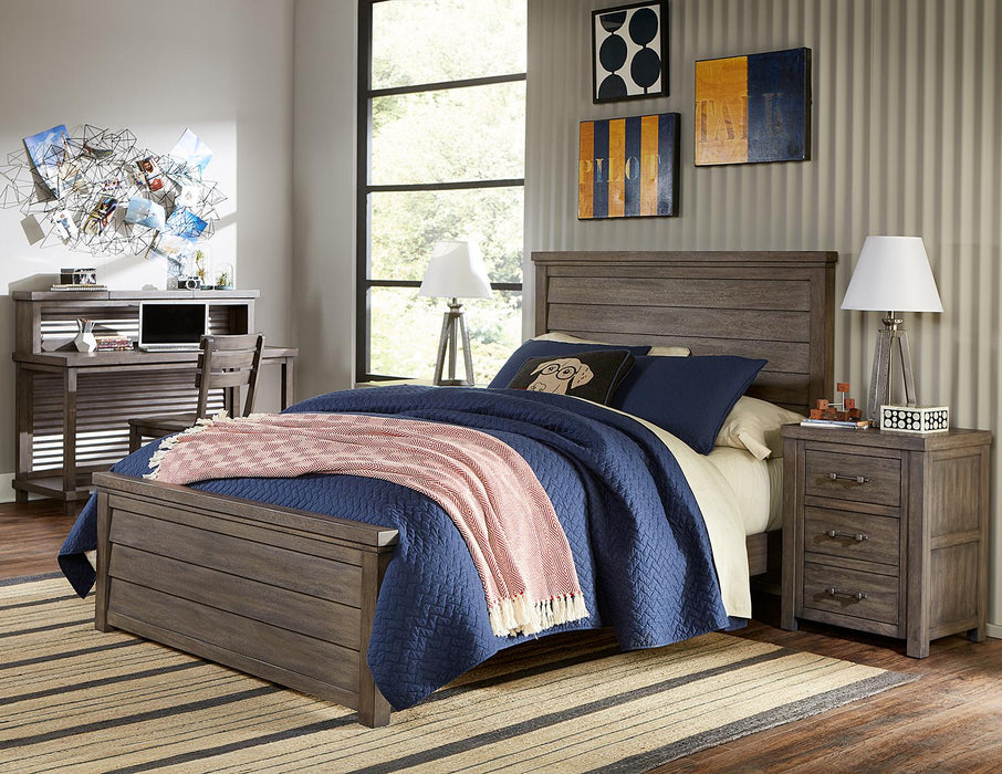 Legacy Classic Kids Bunkhouse Full Louvered Headboard Only in Aged Barnwood