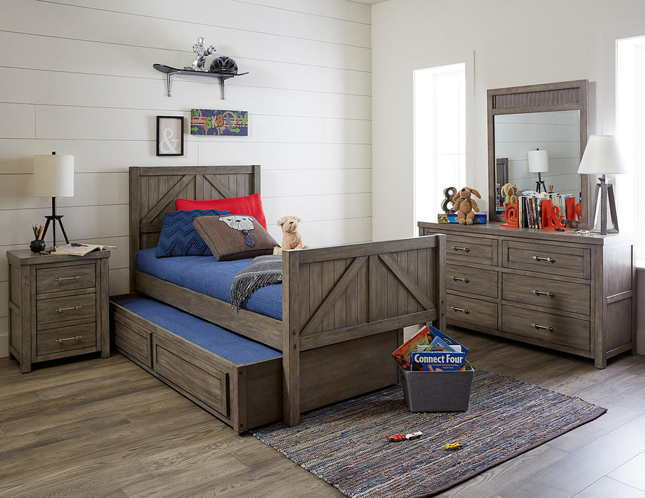 Legacy Classic Kids Bunkhouse Vertical Mirror in Aged Barnwood