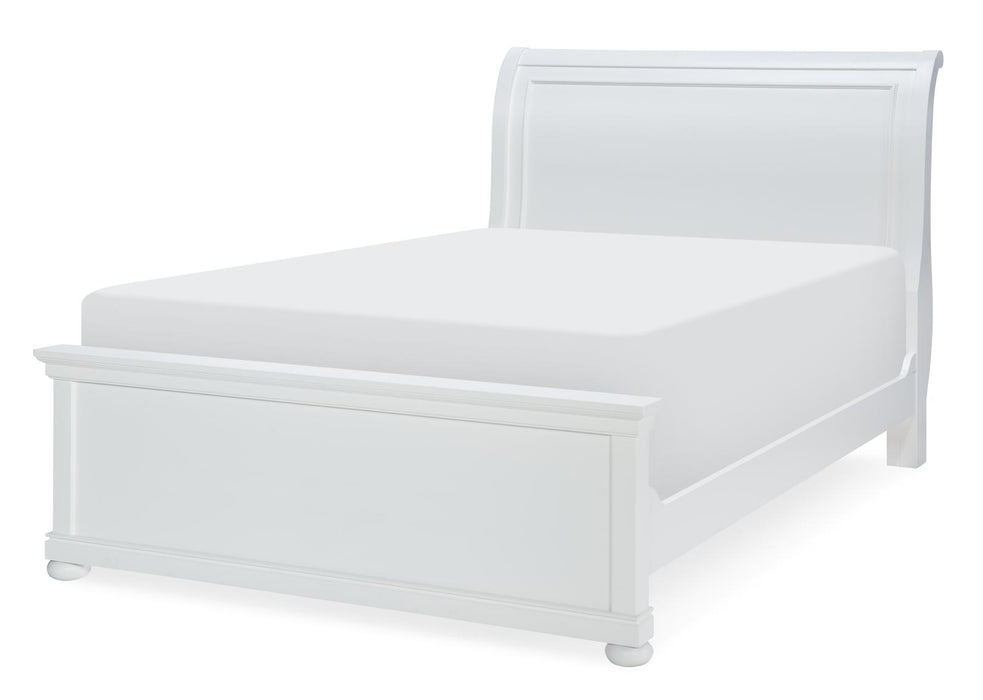 Legacy Classic Kids Canterbury Queen Sleigh Bed in Natural WhiteK