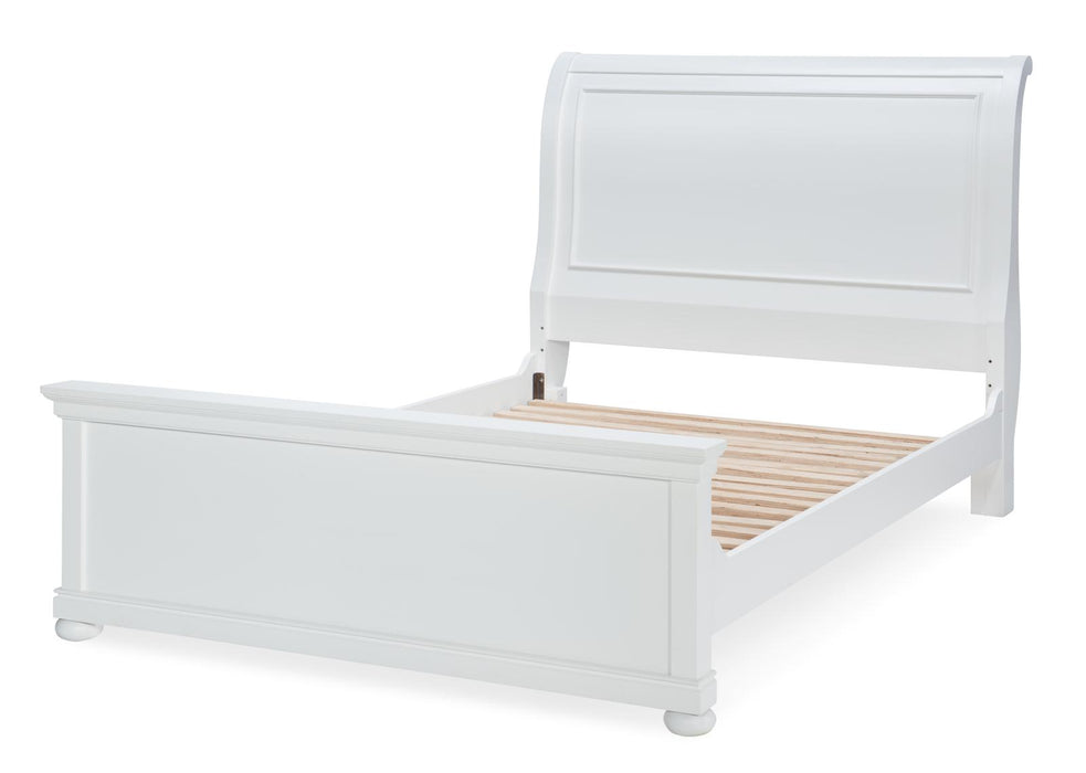 Legacy Classic Kids Canterbury Queen Sleigh Bed in Natural WhiteK