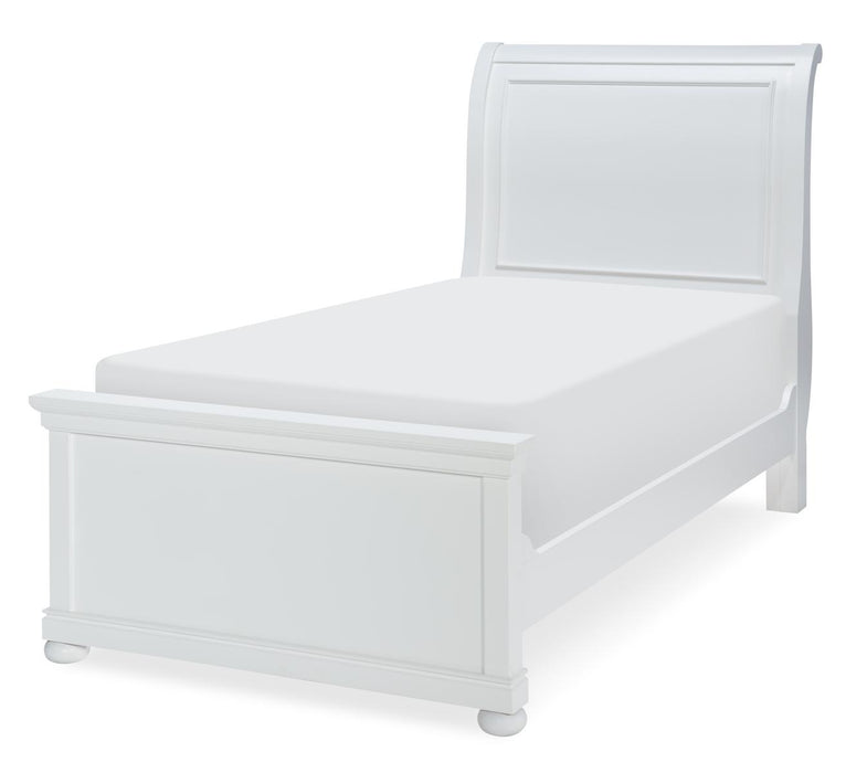 Legacy Classic Kids Canterbury Twin Sleigh Bed in Natural WhiteK